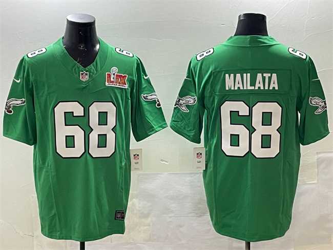 Men's Philadelphia Eagles #68 Jordan Mailata Green 2025 Super Bowl LIX Patch F.U.S.E. Throwback Vapor Untouchable Limited Stitched Jersey,We sell and wholesale Men's Philadelphia Eagles #68 Jordan Mailata Green 2025 Super Bowl LIX Patch F.U.S.E. Throwback Vapor Untouchable Limited Stitched Jersey on line form chian!